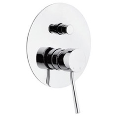 Single-Lever Bath and Shower Diverter With Deluxe Flange, Rough-In Valve Included